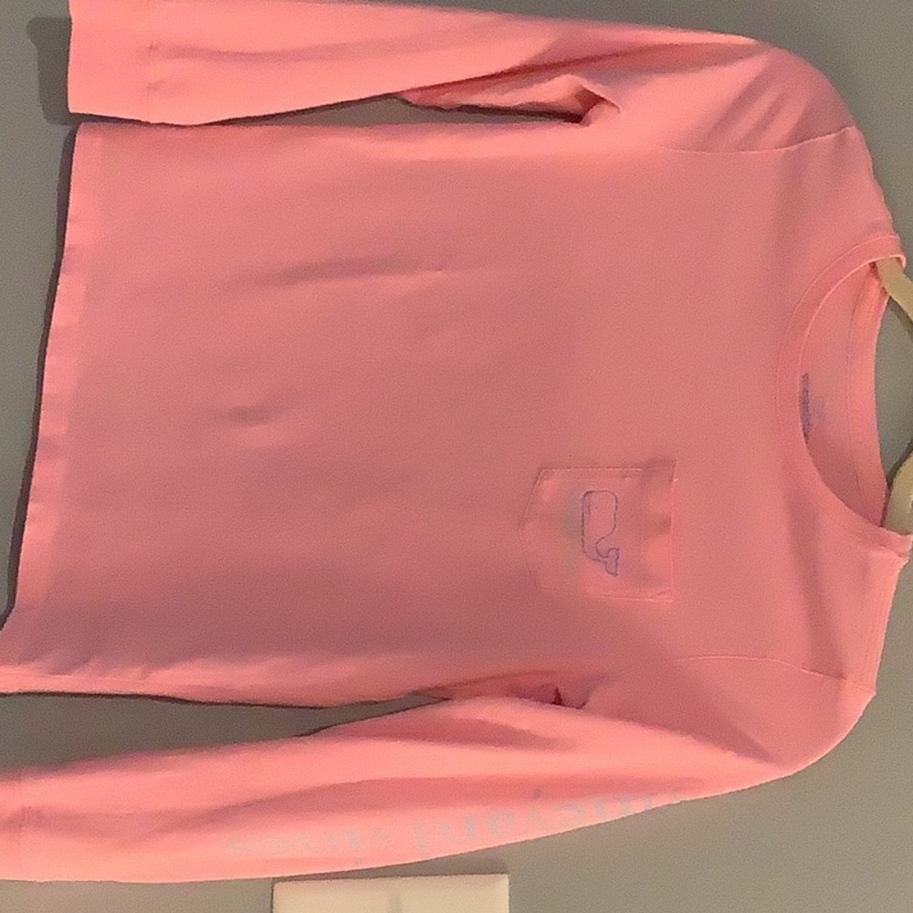 Girls Vineyard Vines long sleeve top in pink